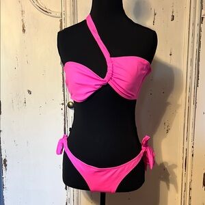 Frederick's of Hollywood Black and Pink Bikini